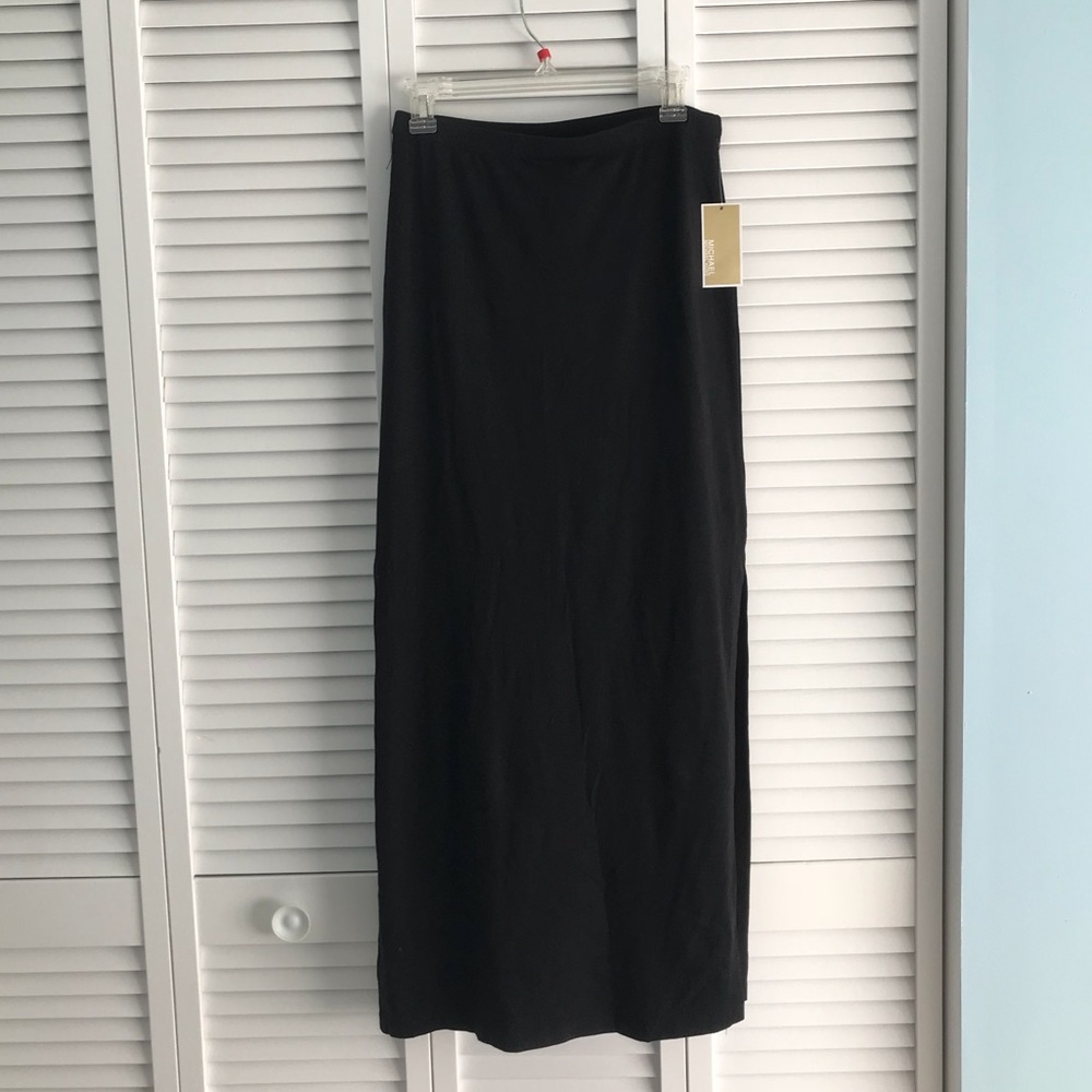 NWT Michael Kors black maxi skirt